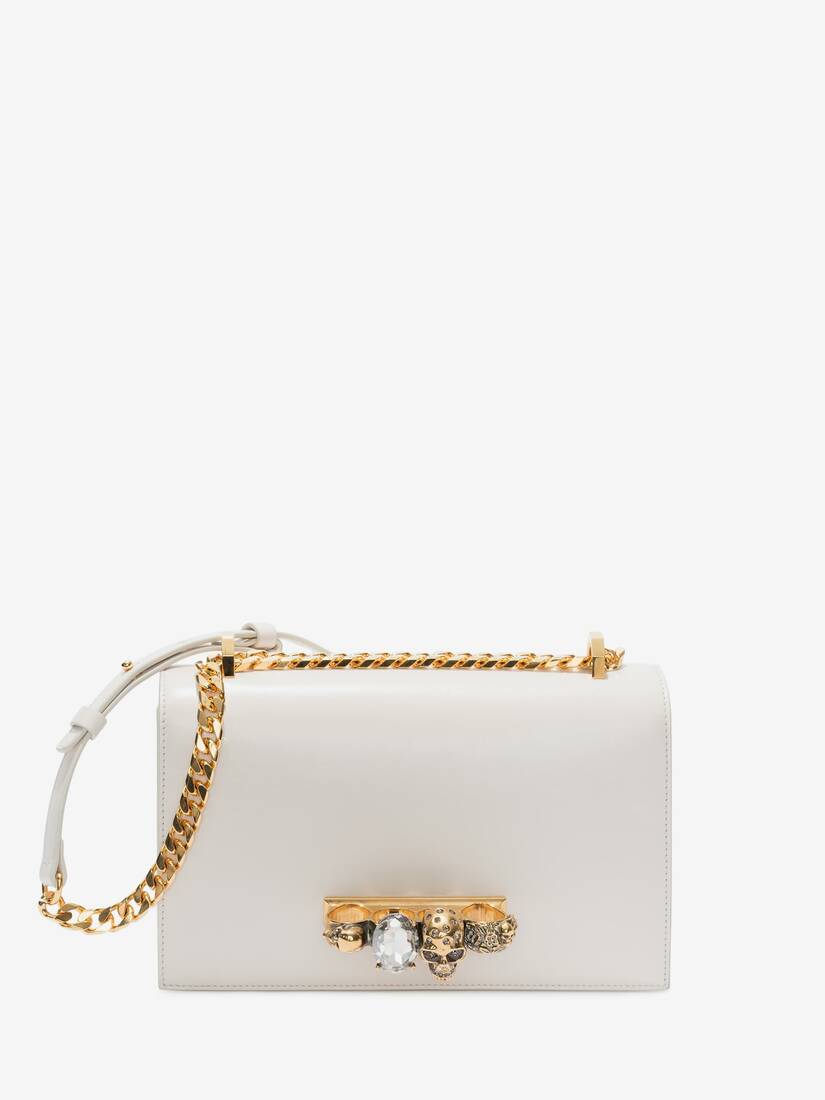 Bolsas De Hombro Alexander McQueen Jewelled Satchel Mujer - Blancos - Mexico 859-WDEVJX